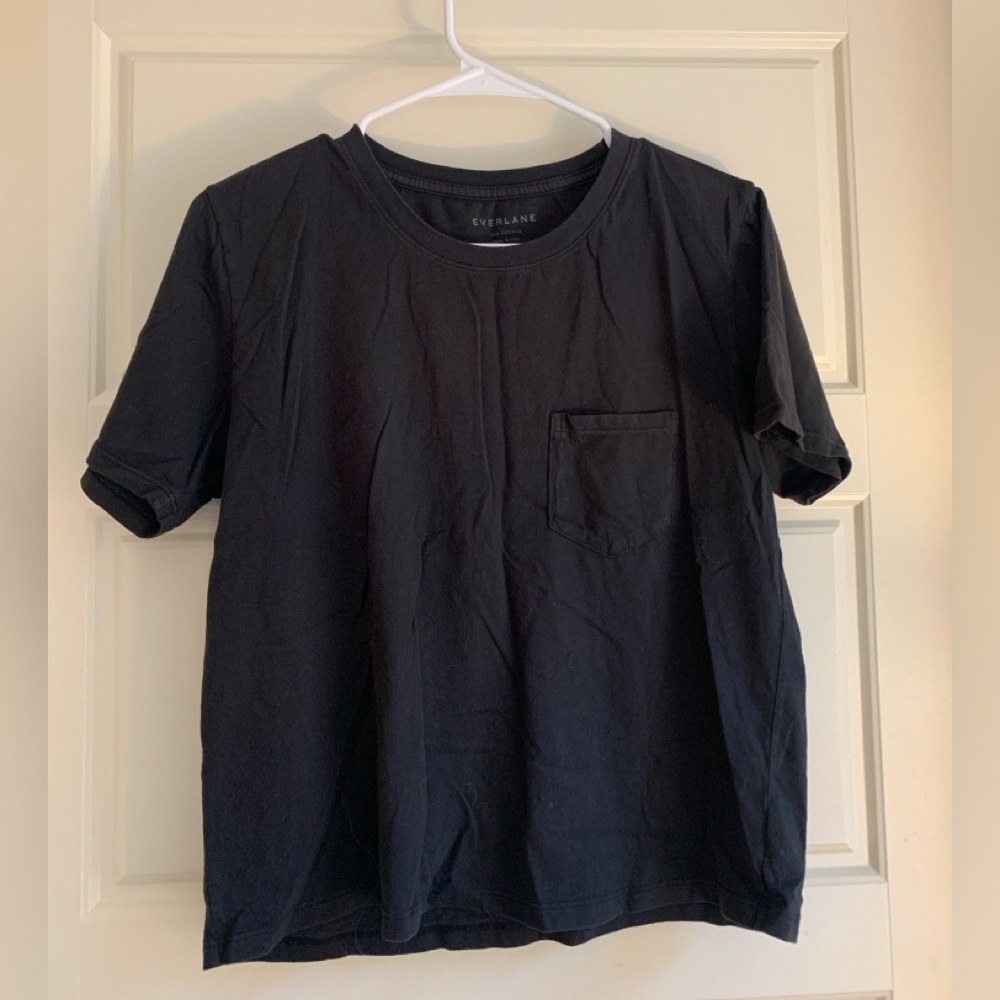 Everlane box tee - black, size s